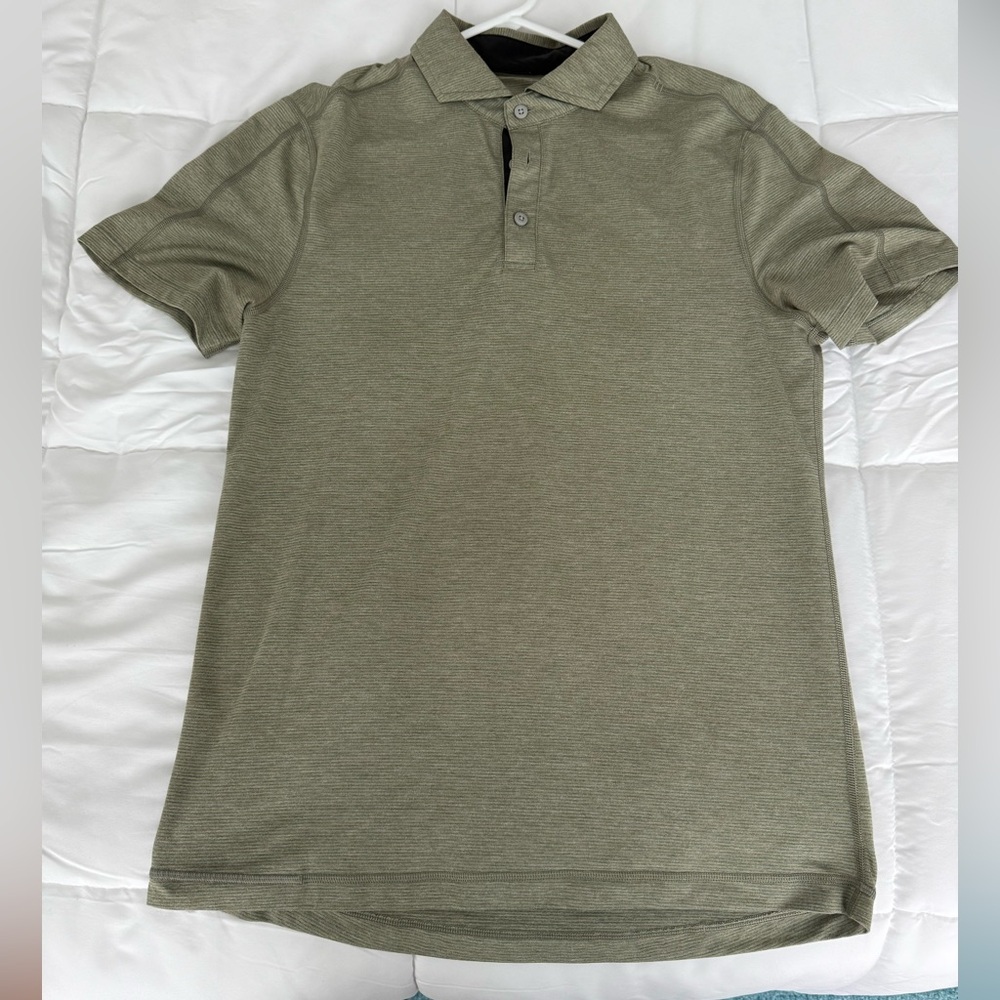 Lululemon Athletica Green Polo Shirt Relaxed Fit